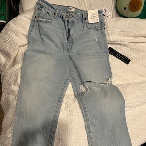 Abercrombie and Fitch The 90s straight ultra high rise curve love jeans